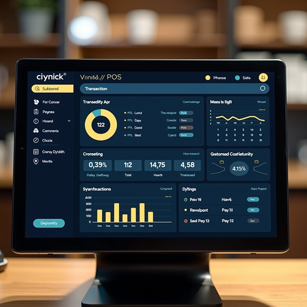 Modern sanal POS sistemi dashboard ekranı, gerçek zamanlı işlem takibi, grafik ve analitik göstergeleri ile profesyonel ödeme yönetim paneli görünümü