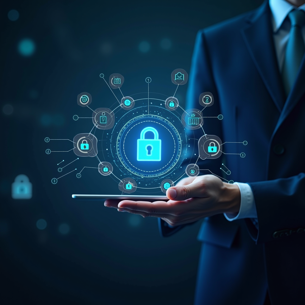 E-ticaret platformları için güvenli ödeme altyapısı, PCI DSS uyumluluğu, 3D Secure doğrulama sistemleri ve veri koruma protokollerini temsil eden teknolojik güvenlik görseli